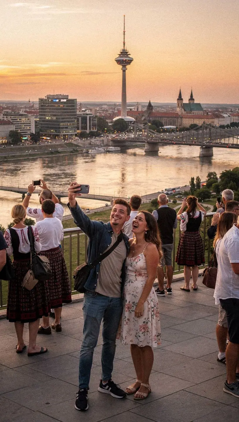 A picturesque view of the High Tatras mountains showcasing lush greenery and scenic hiking trails.